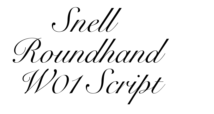 Snell Roundhand W01 Script Font
