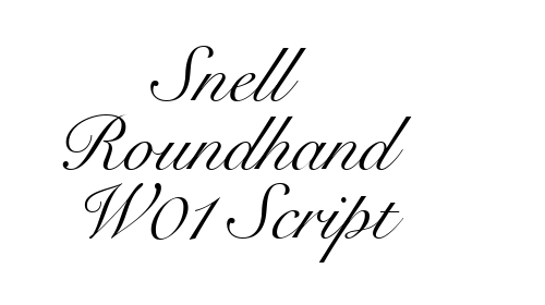 Snell Roundhand W01 Script