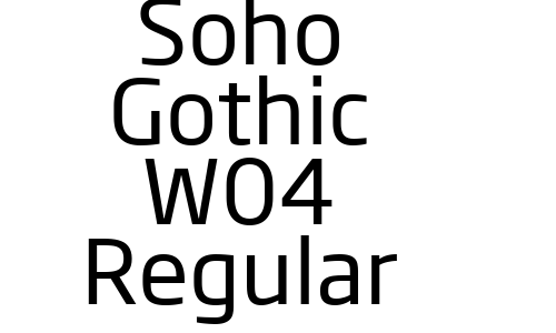 Soho Gothic W04 Regular Font