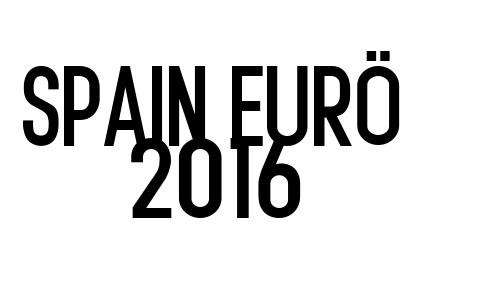 Spain Euro 2016 Font