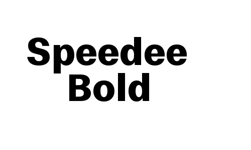 Speedee Bold Font