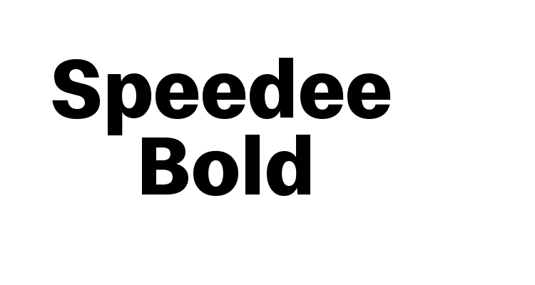 Speedee Bold Font