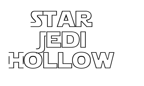 Star Jedi Hollow Font