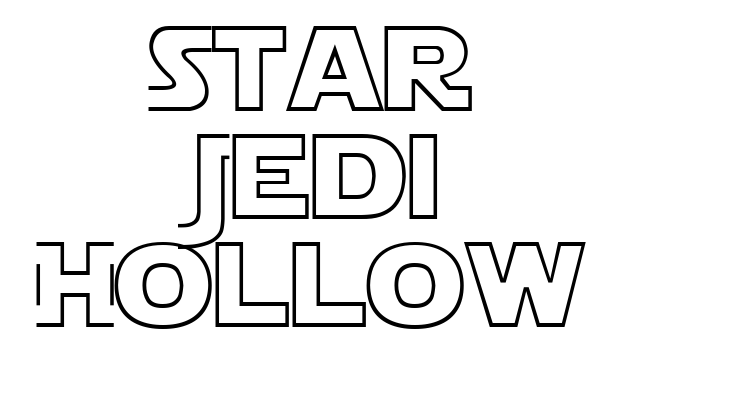 Star Jedi Hollow Font