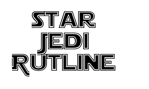 Star Jedi Outline Font