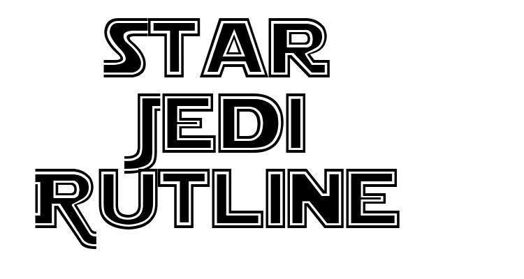 Star Jedi Outline Font