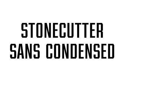 Stonecutter Sans Condensed Font