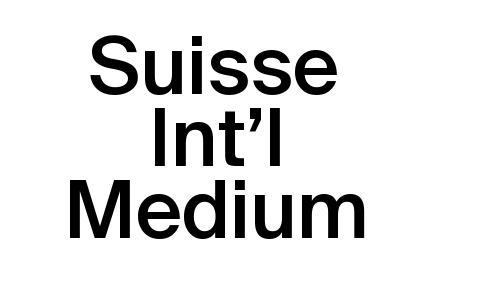 Suisse Int’l Medium Font