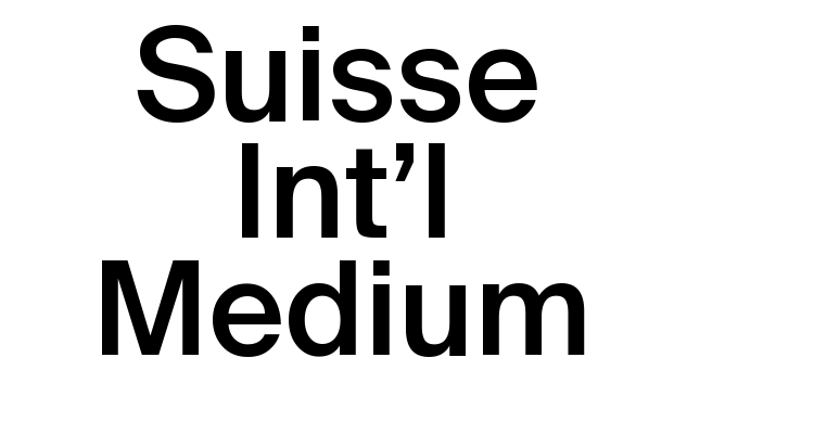 Suisse Int’l Medium Font