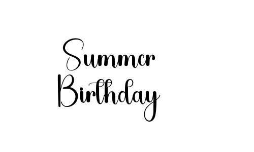 Summer Birthday Font