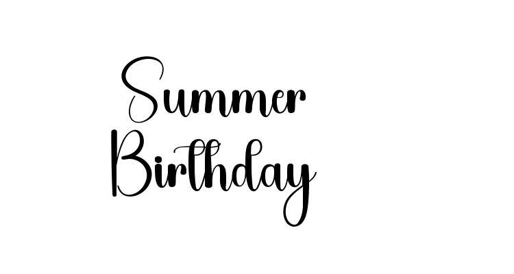 Summer Birthday Font