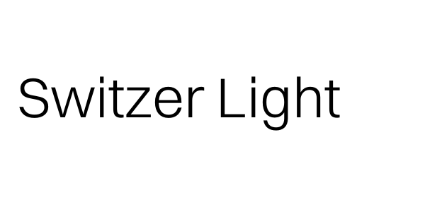 Switzer Light Font