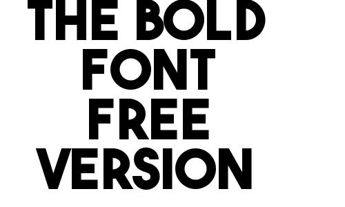 THE BOLD FONT FREE VERSION Font