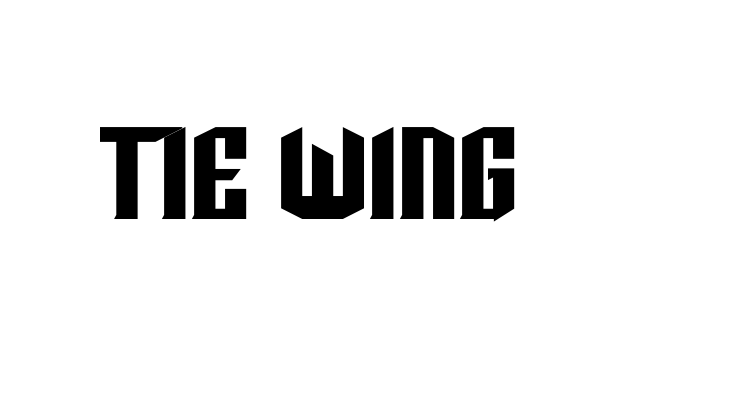 TIE Wing Font