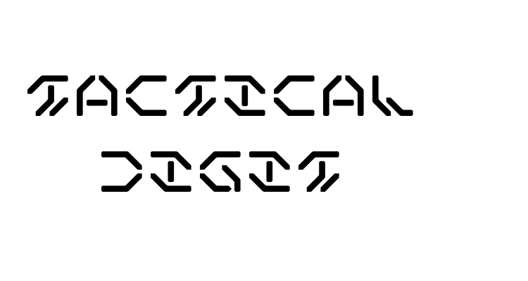 Tactical Digit Font