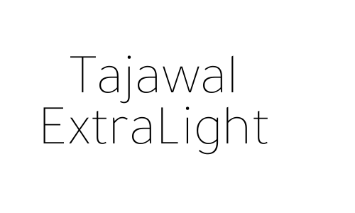 Tajawal ExtraLight Font