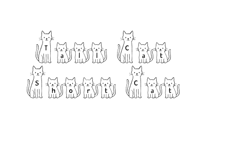 Tall Cat Short Cat Font