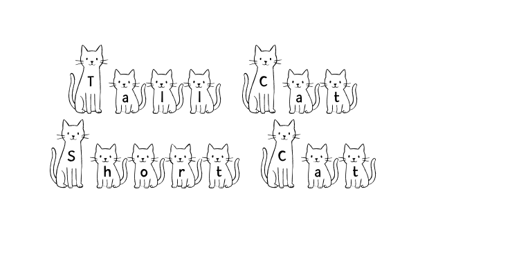Tall Cat Short Cat Font