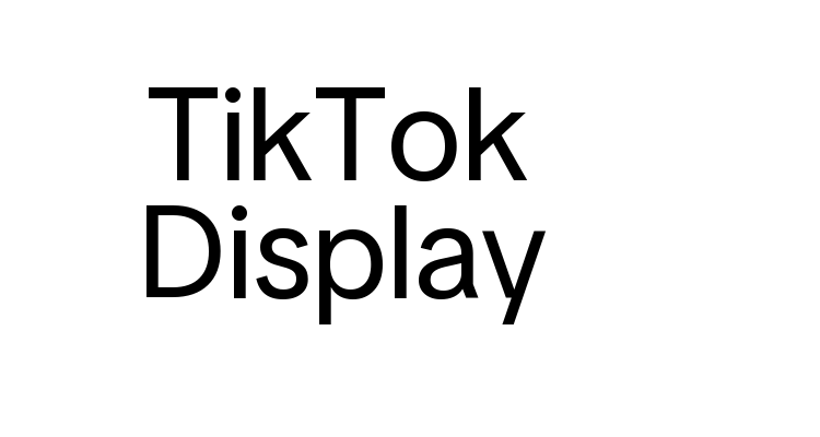 TikTok Display Font