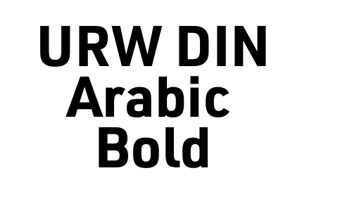 URW DIN Arabic Bold Font