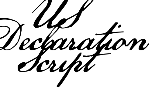 US Declaration Script Font