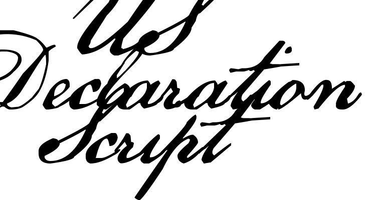 US Declaration Script Font