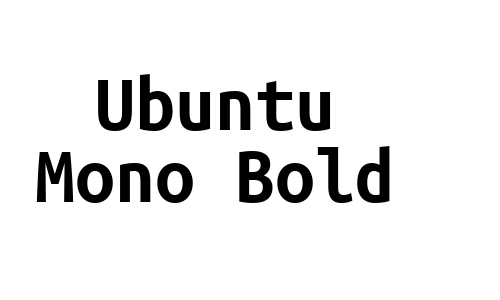 Ubuntu Mono Bold Font
