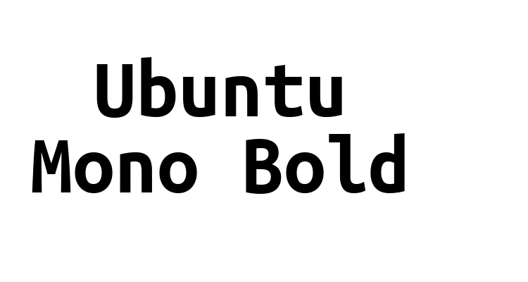 Ubuntu Mono Bold Font