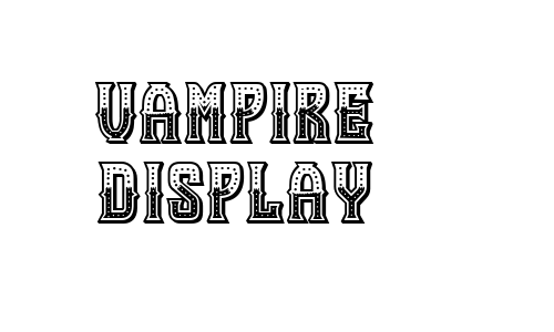 Vampire Display Font