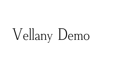 Vellany Demo Font