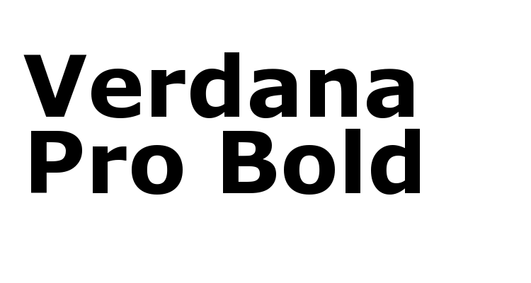 Verdana Pro Bold Font