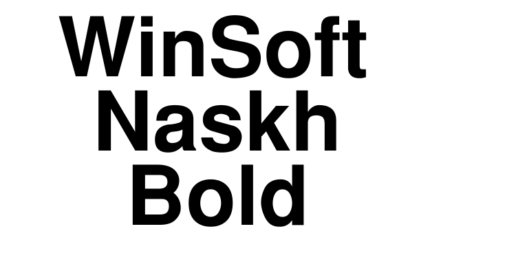 WinSoft Naskh Bold Font
