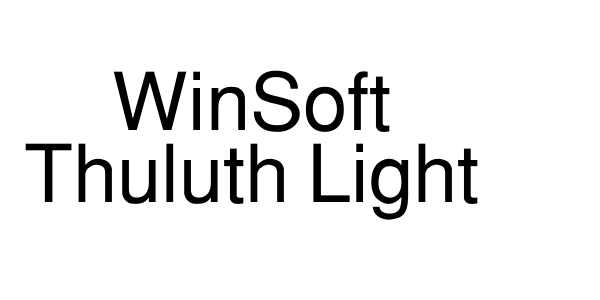 WinSoft Thuluth Light Font