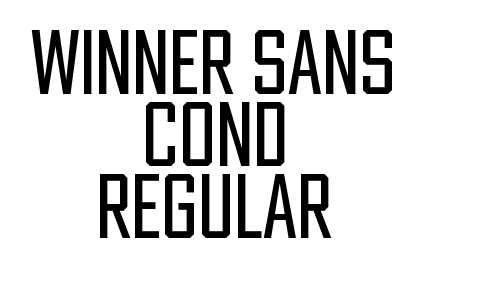 Winner Sans Cond Regular Font