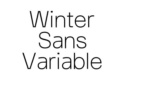 Winter Sans Variable Font