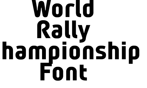 World Rally Championship Font Font
