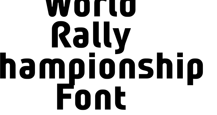 World Rally Championship Font Font