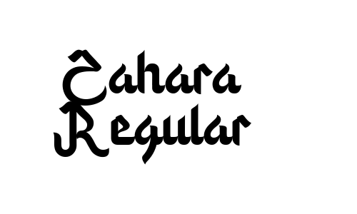 Zahara Regular Font