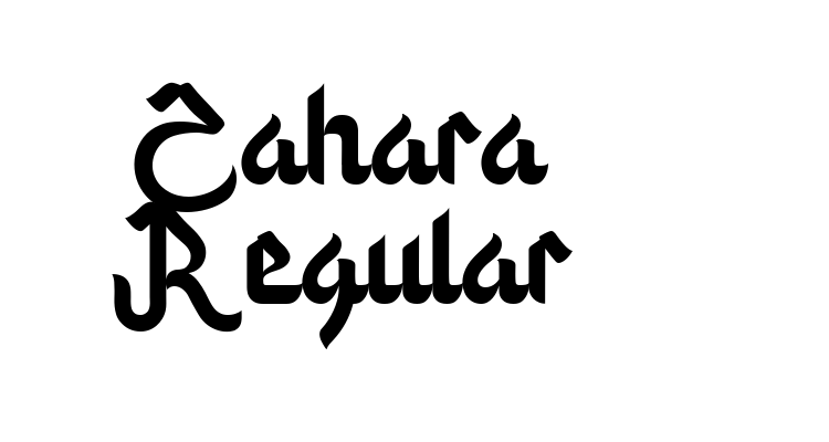 Zahara Regular Font