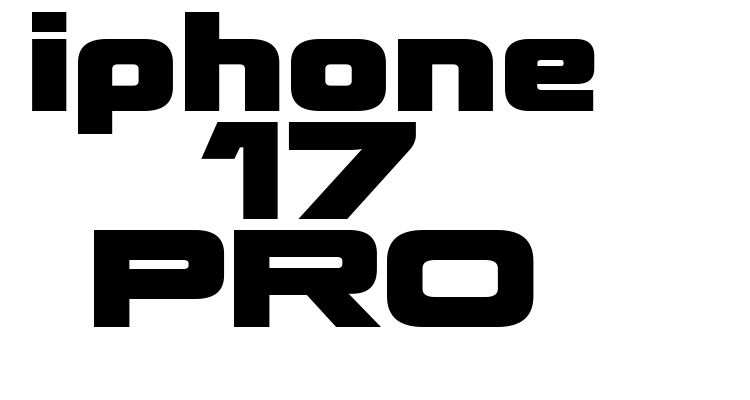 iphone 17 PRO Font