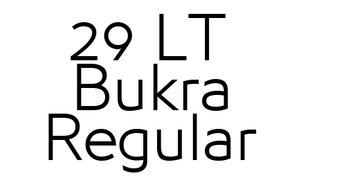 Download 29 LT Bukra Regular font