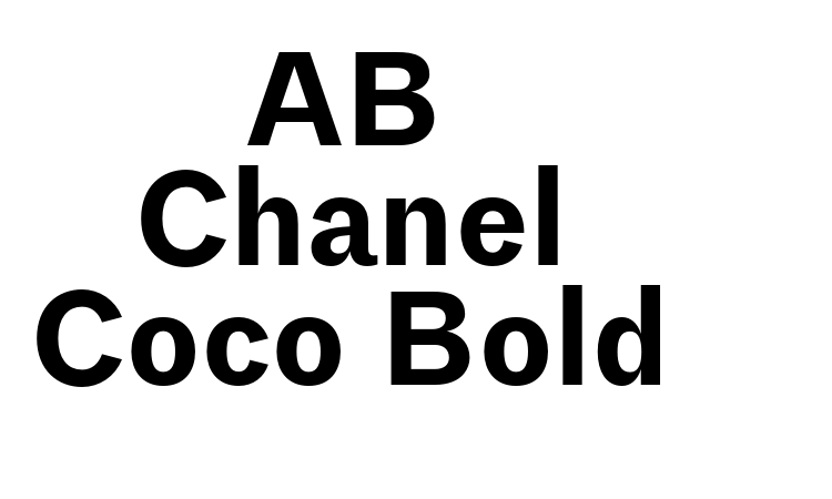 AB Chanel Coco Bold font