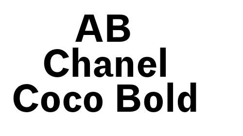 AB Chanel Coco Bold font