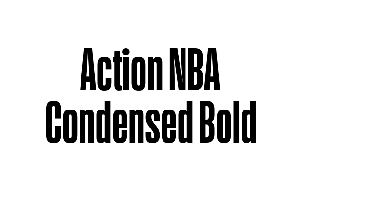 Action NBA Condensed Bold Font