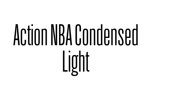 Action NBA Condensed Light Font