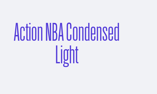 Action NBA Condensed Light Font