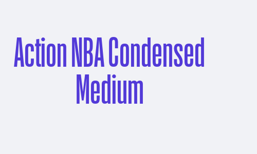 Action NBA Condensed Medium Font