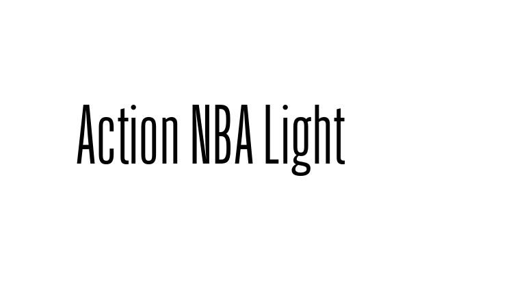 Action NBA Light Font