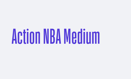 Action NBA Medium Font