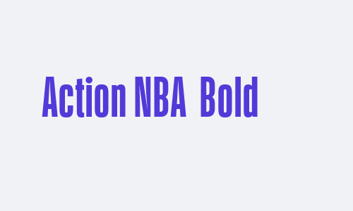 Action NBA  Bold Font